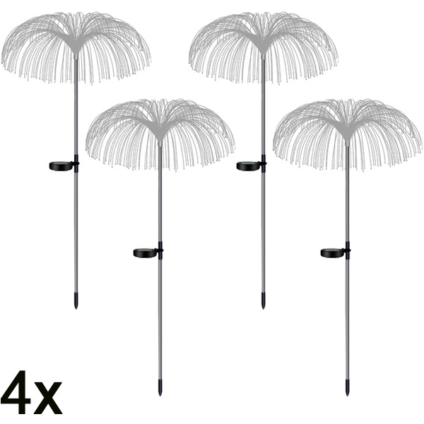 4x Zonne-energie tropische tuinverlichting | LUMIPALM