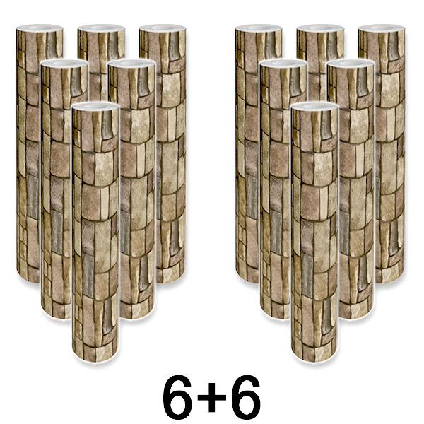 6x 1+1 GRATIS Zelfklevend 3D Bakstenen Wandpaneel | WALLCORWRAP